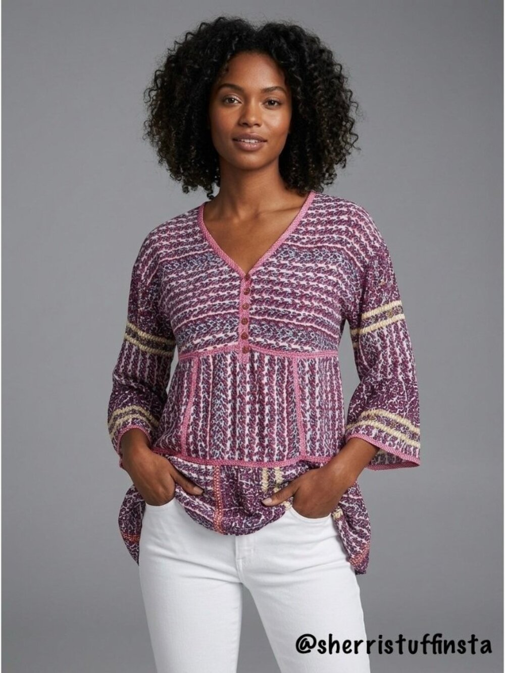 Maeve Anthropologie Lilyana Tiered Silk Peasant Blouse Multicolor Boho Style XS